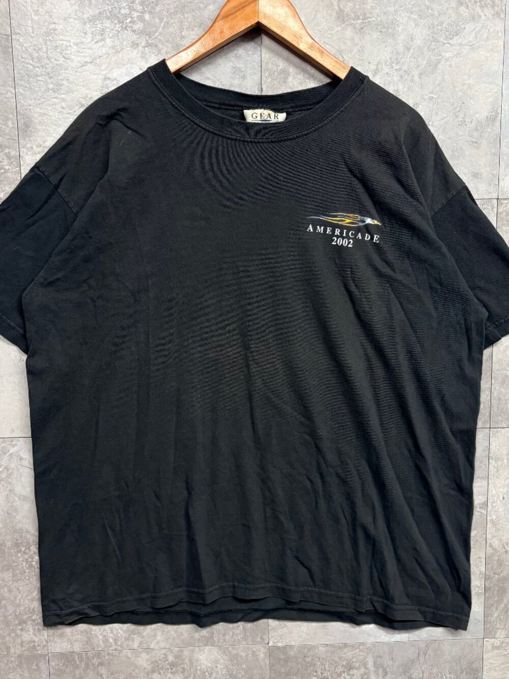 Gear For Sports Americade 2002 Motorcycle Rally T Shirt Men's L Black Vintage